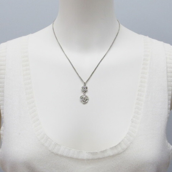 CHANEL Clear Coco Mark Necklace - Picture 3 of 11